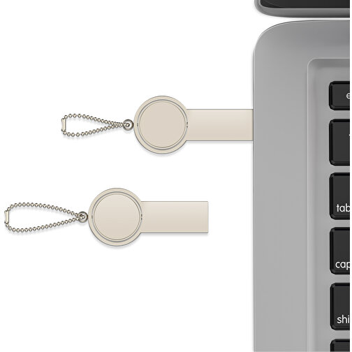 USB-Stick Orbit Metall 32GB , Promo Effects MB , silber matt MB , 32 GB , Metall MB , 3 - 10 MB/s MB , 5,45cm x 0,47cm x 2,40cm (Länge x Höhe x Breite), Bild 5