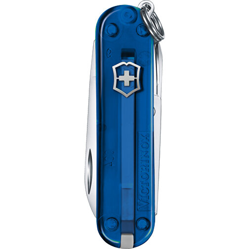 ESCORT - Victorinox Schweizer Messer , Victorinox, transparent blau, hochlegierter, rostfreier Stahl, 5,80cm x 0,80cm x 1,80cm (Länge x Höhe x Breite), Bild 1