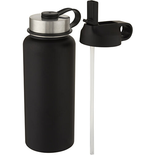 Supra 1 L Kupfer-Vakuum Isolierflasche Mit 2 Deckeln , schwarz, Edelstahl, PP Kunststoff, PE Kunststoff, 25,30cm (Höhe), Bild 1
