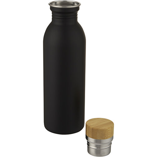 Kalix 650 Ml Sportflasche Aus Edelstahl , schwarz, Edelstahl, Bambusholz, Silikon Kunststoff, 23,20cm (Höhe), Bild 5