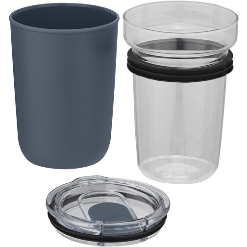 Gobelet en verre Bello de 420 ml avec paroi extérieure en plastique recyclé, Image 5