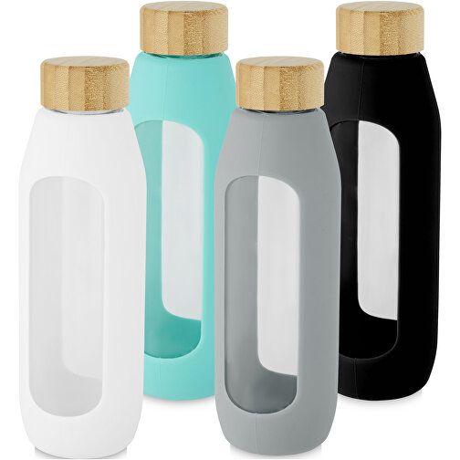 Botella de vidrio borosilicato de 600 ml con agarre de silicona 'Tidan', Imagen 9