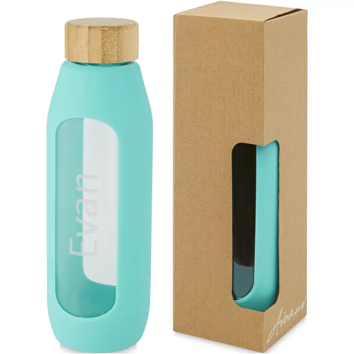 Bouteille Tidan de 600 ml en verre borosilicate avec grip en silicone, Image 4