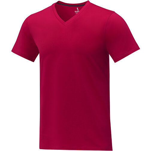 Somoto T-Shirt Mit V-Ausschnitt Für Herren , Green Concept, rot, Single jersey Strick 100% Baumwolle, 160 g/m2, XS, , Bild 1