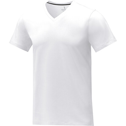 Somoto T-Shirt Mit V-Ausschnitt Für Herren , Green Concept, weiß, Single jersey Strick 100% Baumwolle, 160 g/m2, XS, , Bild 1