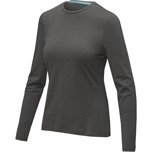 Ponoka Langarmshirt Für Damen , Green Concept, storm grey, Single jersey Strick 95% Bio Baumwolle, 5% Elastan, 200 g/m2, L, , Bild 1