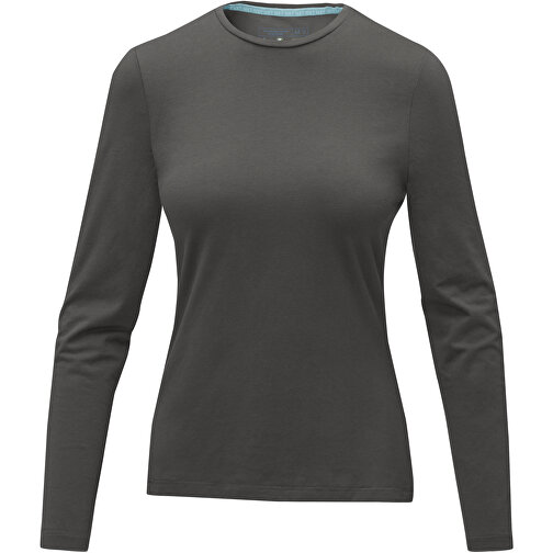 Ponoka Langarmshirt Für Damen , Green Concept, storm grey, Single jersey Strick 95% Bio Baumwolle, 5% Elastan, 200 g/m2, XS, , Bild 3