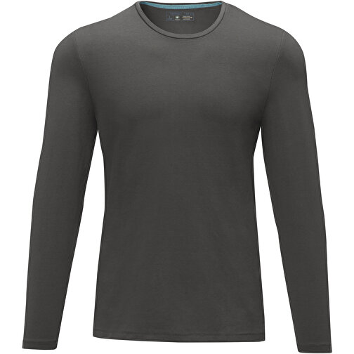 Ponoka Langarmshirt Für Herren , Green Concept, storm grey, Single jersey Strick 95% Bio Baumwolle, 5% Elastan, 200 g/m2, XL, , Bild 3