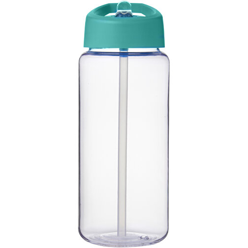 H2O Active® Octave Tritan™ 600 Ml Sportflasche Mit Ausgussdeckel , Green Concept, transparent klar / aquablau, Eastman Tritan™, 19,20cm (Höhe), Bild 3