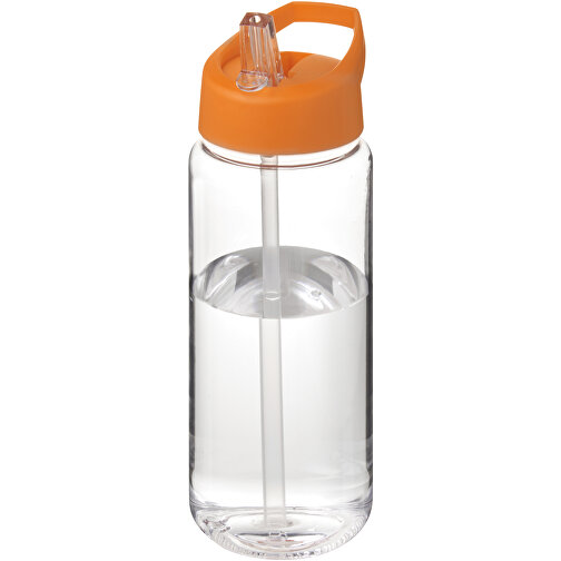 H2O Active® Octave Tritan™ 600 Ml Sportflasche Mit Ausgussdeckel , Green Concept, transparent klar / orange, Eastman Tritan™, 19,20cm (Höhe), Bild 1