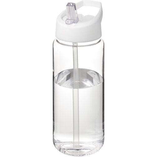 H2O Active® Octave Tritan™ 600 Ml Sportflasche Mit Ausgussdeckel , Green Concept, transparent klar / weiß, Eastman Tritan™, 19,20cm (Höhe), Bild 1