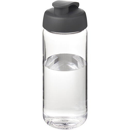 H2O Active® Octave Tritan™ 600-ml-Sportflasche Mit Klappdeckel , Green Concept, transparent klar / grau, Eastman Tritan™, 19,40cm (Höhe), Bild 1