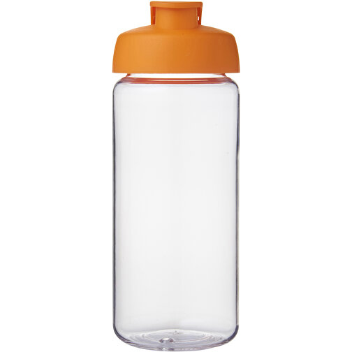 H2O Active® Octave Tritan™ 600-ml-Sportflasche Mit Klappdeckel , Green Concept, transparent klar / orange, Eastman Tritan™, 19,40cm (Höhe), Bild 3