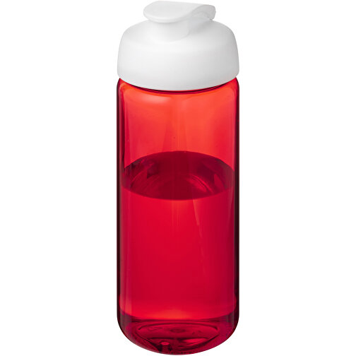 H2O Active® Octave Tritan™ 600-ml-Sportflasche Mit Klappdeckel , Green Concept, rot / weiß, Eastman Tritan™, 19,40cm (Höhe), Bild 1