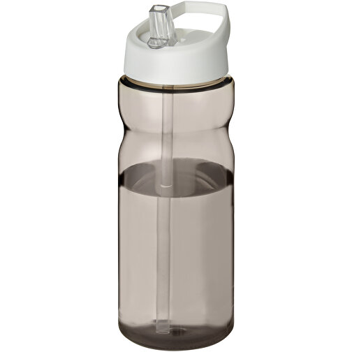 H2O Active® Base Tritan™ 650 Ml Sportflasche Mit Ausgussdeckel , Green Concept, kohle / weiß, Eastman Tritan™, 21,80cm (Höhe), Bild 1
