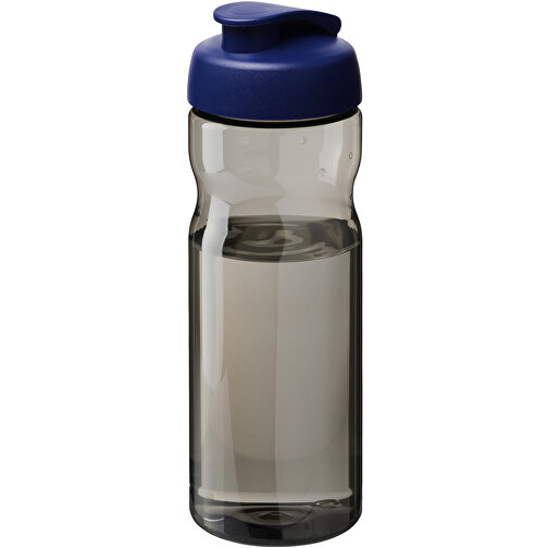H2O Active® Base Tritan™ 650 Ml Sportflasche Mit Klappdeckel , Green Concept, kohle / blau, Eastman Tritan™, 22,10cm (Höhe), Bild 1