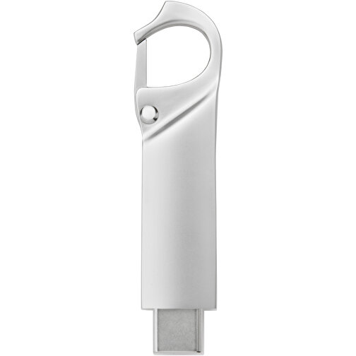 Typ C USB Stick 3.0 Mit Karabiner , silber MB , 65 GB , Zink Legierung MB , 5,70cm x 0,80cm x 1,40cm (Länge x Höhe x Breite), Bild 5