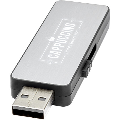 Light Up USB Stick Mit Weißem Licht , schwarz / silber / weiß MB , 8 GB , ABS Kunststoff MB , 6,00cm x 1,30cm x 2,00cm (Länge x Höhe x Breite), Bild 2
