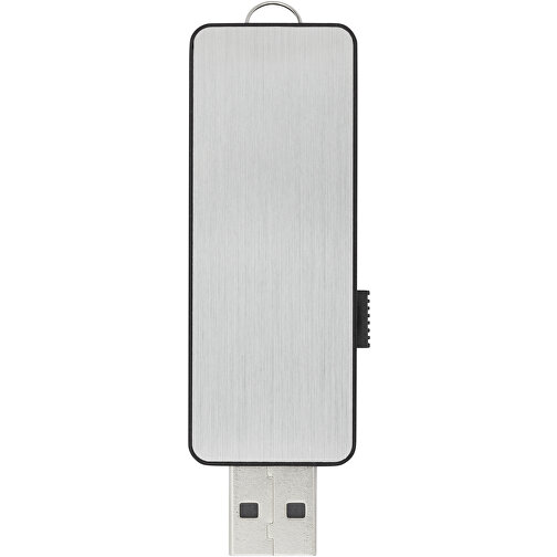 Light Up USB Stick Mit Weissem Licht , schwarz / silber / weiss MB , 2 GB , ABS Kunststoff MB , 6,00cm x 1,30cm x 2,00cm (Länge x Höhe x Breite), Bild 3