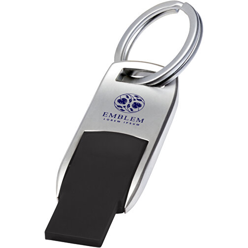 Flip USB Stick , schwarz MB , 16 GB , Zink Legierung, Kunststoff MB , 4,60cm x 0,60cm x 1,90cm (Länge x Höhe x Breite), Bild 2