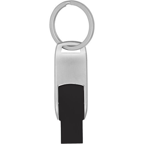 Flip USB Stick , schwarz MB , 8 GB , Zink Legierung, Kunststoff MB , 4,60cm x 0,60cm x 1,90cm (Länge x Höhe x Breite), Bild 3
