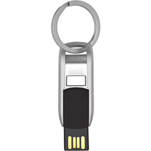 Flip USB Stick , schwarz MB , 2 GB , Zink Legierung, Kunststoff MB , 4,60cm x 0,60cm x 1,90cm (Länge x Höhe x Breite), Bild 4