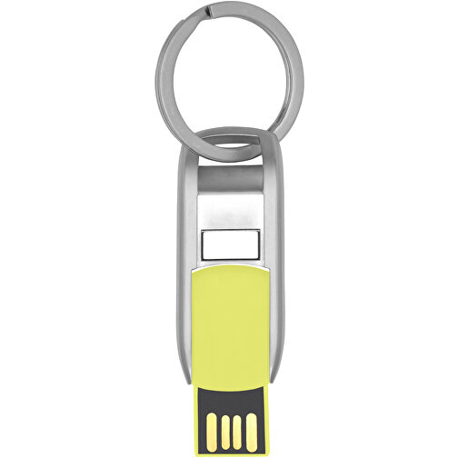 Flip USB Stick , limone MB , 2 GB , Zink Legierung, Kunststoff MB , 4,60cm x 0,60cm x 1,90cm (Länge x Höhe x Breite), Bild 4