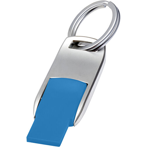 Flip USB Stick , blau MB , 4 GB , Zink Legierung, Kunststoff MB , 4,60cm x 0,60cm x 1,90cm (Länge x Höhe x Breite), Bild 1