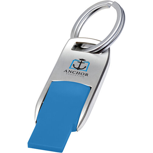 Flip USB Stick , blau MB , 4 GB , Zink Legierung, Kunststoff MB , 4,60cm x 0,60cm x 1,90cm (Länge x Höhe x Breite), Bild 2