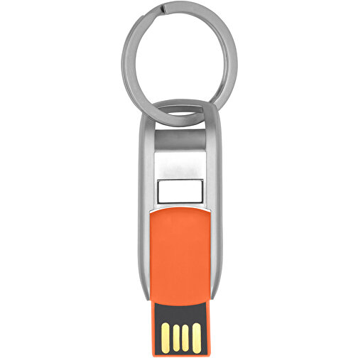 Flip USB Stick , orange MB , 2 GB , Zink Legierung, Kunststoff MB , 4,60cm x 0,60cm x 1,90cm (Länge x Höhe x Breite), Bild 4
