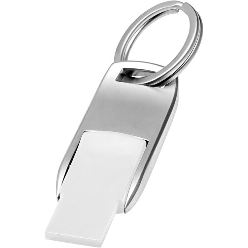 Flip USB Stick , weiss MB , 2 GB , Zink Legierung, Kunststoff MB , 4,60cm x 0,60cm x 1,90cm (Länge x Höhe x Breite), Bild 1