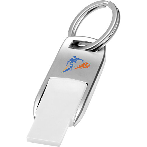 Flip USB Stick , weiss MB , 2 GB , Zink Legierung, Kunststoff MB , 4,60cm x 0,60cm x 1,90cm (Länge x Höhe x Breite), Bild 2