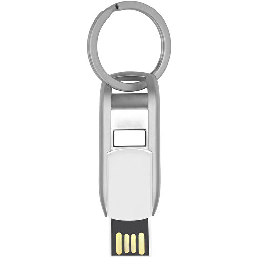 Flip USB Stick , weiß MB , 2 GB , Zink Legierung, Kunststoff MB , 4,60cm x 0,60cm x 1,90cm (Länge x Höhe x Breite), Bild 4