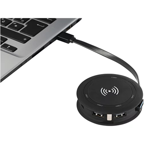 Chargeur & hub sans fil SCX.design H16 5 W avec logo lumineux, Image 2