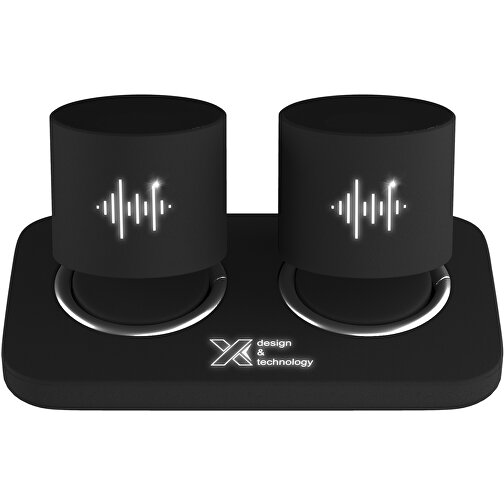 SCX.design S40 Lautsprecher-Set Mit Leuchtlogo , schwarz / weiß, ABS Kunststoff, Aluminium, 4,70cm (Höhe), Bild 5