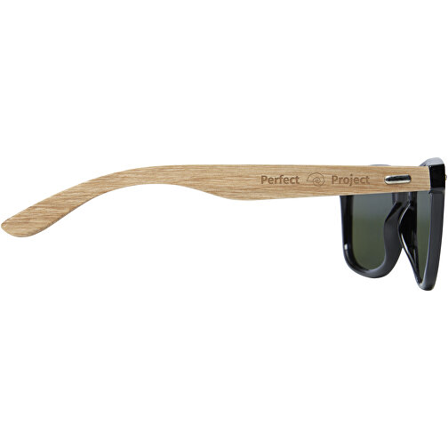 Lustrzane okulary przeciwsłoneczne wykonane z plastiku PET z recyklingu/drewna Hiru z polaryzacją , Obraz 2