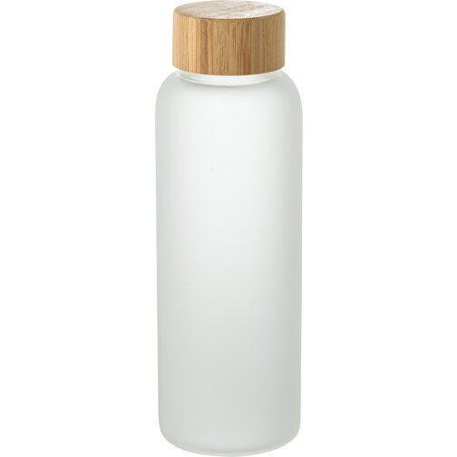 LILLARD. Flasche Aus Borosilikatglas Mattiert 500 Ml , weiß, Borosilikatglas. Bambus, , Bild 1