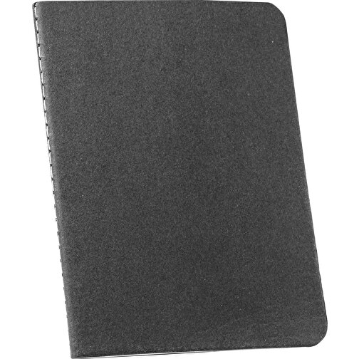 RAYSSE. B7-Notizbuch Mit Unlinierten Blättern Aus Recycling-Papier , schwarz, Karton. Recyceltes papier, , Bild 1