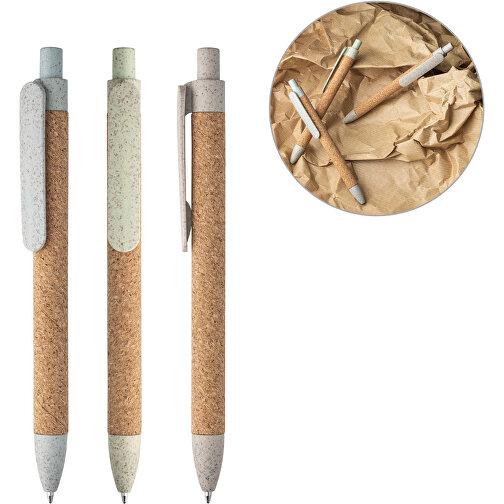 GOYA. Kugelschreiber Aus Kork Und Weizenstrohfaser , naturhell, Kork. PP, , Bild 6