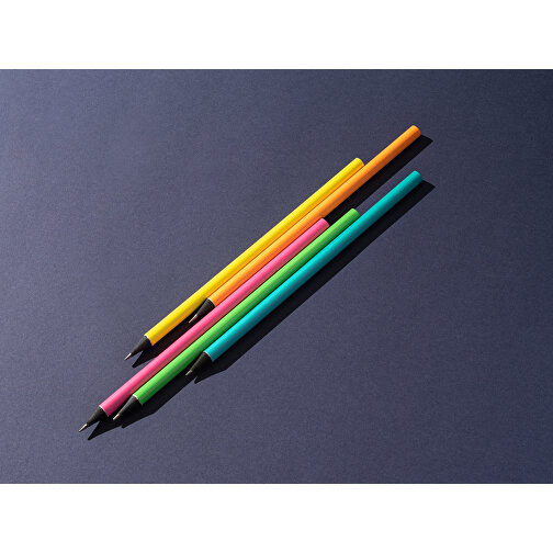 LUCIAN. Fluoreszierender Bleistift Aus Holz , hellblau, Holz, , Bild 5
