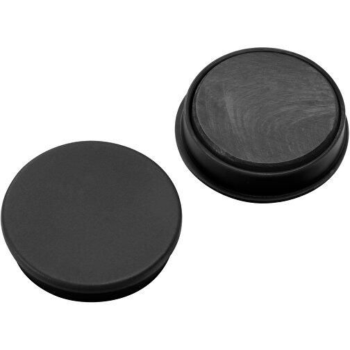 Magnet, Rund , schwarz, PP+MET, 0,80cm (Höhe), Bild 1