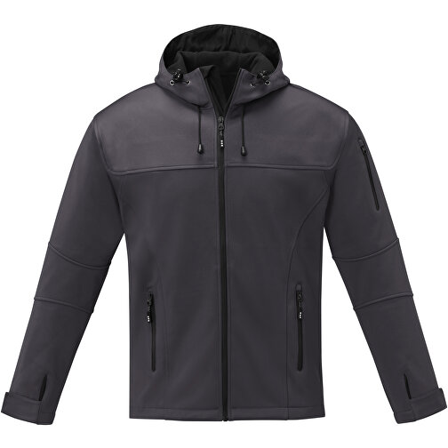 Match Softshelljacke Für Herren , storm grey, Single jersey Strick 90% Polyester, 10% Elastan, 360 g/m2, Bonding, Microfleece 100% Polyester, XXL, , Bild 3