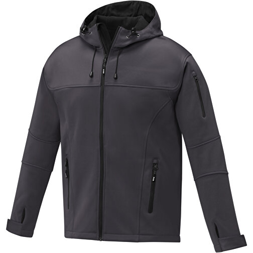 Match Softshelljacke Für Herren , storm grey, Single jersey Strick 90% Polyester, 10% Elastan, 360 g/m2, Bonding, Microfleece 100% Polyester, S, , Bild 1