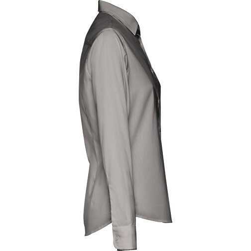 THC PARIS WOMEN. Langärmeliges Popeline-Hemd Für Damen , grau, Baumwolle, Polyamid und Elasthan, M, 69,00cm x 49,00cm (Länge x Breite), Bild 3