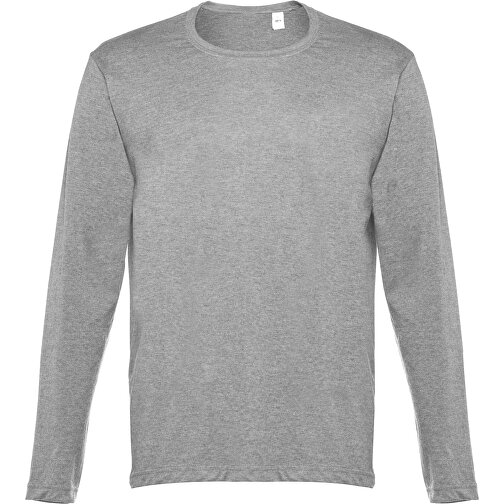 THC BUCHAREST. Herren Langarm T-Shirt , hellgrau melliert, 100% Baumwolle, L, 74,50cm x 54,00cm (Länge x Breite), Bild 1