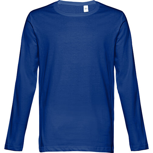 THC BUCHAREST. Herren Langarm T-Shirt , königsblau, 100% Baumwolle, L, 74,50cm x 54,00cm (Länge x Breite), Bild 1
