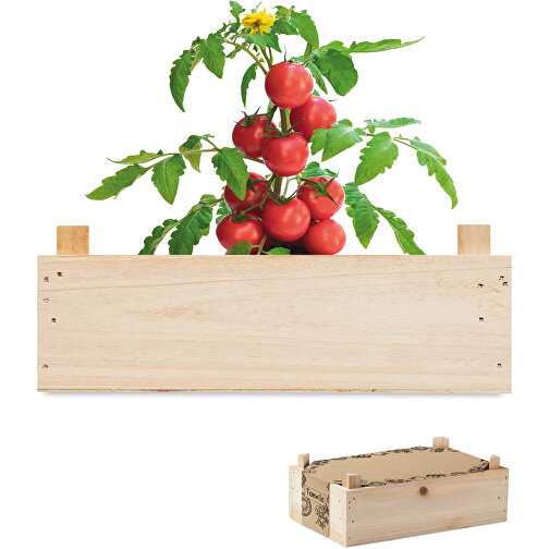 Tomato , holzfarben, Holz, 20,50cm x 7,50cm x 13,00cm (Länge x Höhe x Breite), Bild 1