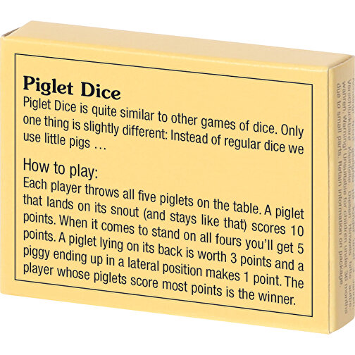 Piglet Dice , , 6,50cm x 1,30cm x 5,00cm (Länge x Höhe x Breite), Bild 2