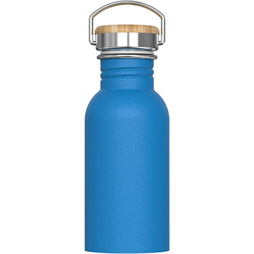 Wasserflasche Ashton 500ml , hellblau, Stainless steel, bamboo & PP, 17,40cm (Höhe), Bild 1