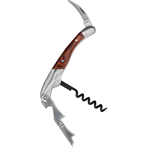 Servitørkniv med 2-trinns kapselløfter og pakka trehåndtak, Bilde 2